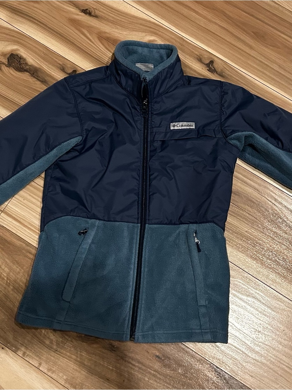 Columbia Kids Boys' Two-Tone Navy and Teal Full-Zip Jacket